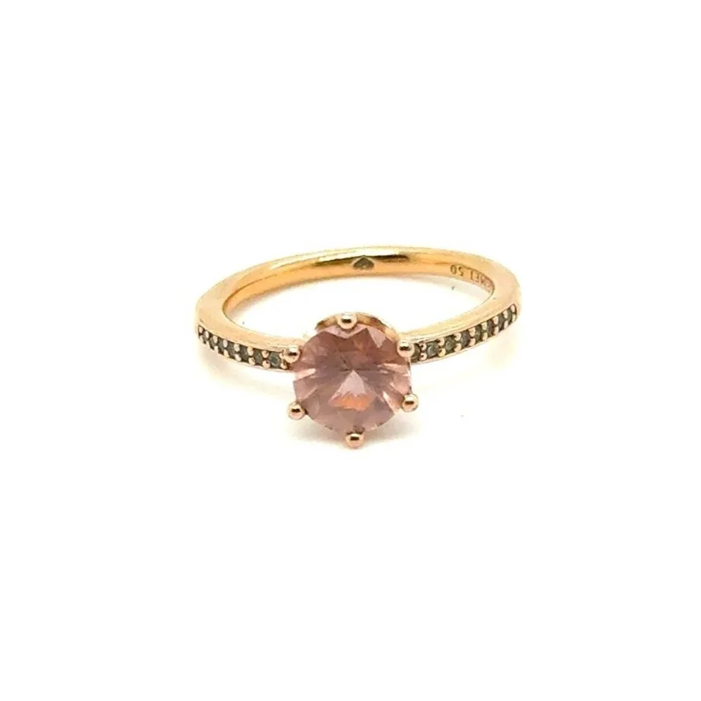 Pandora Rose Pink Sparkling‎ Crown Solitaire Ring